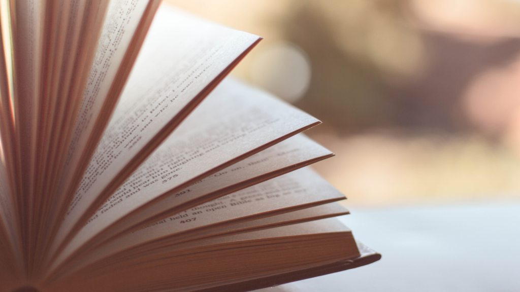 a book with its pages open in a fan